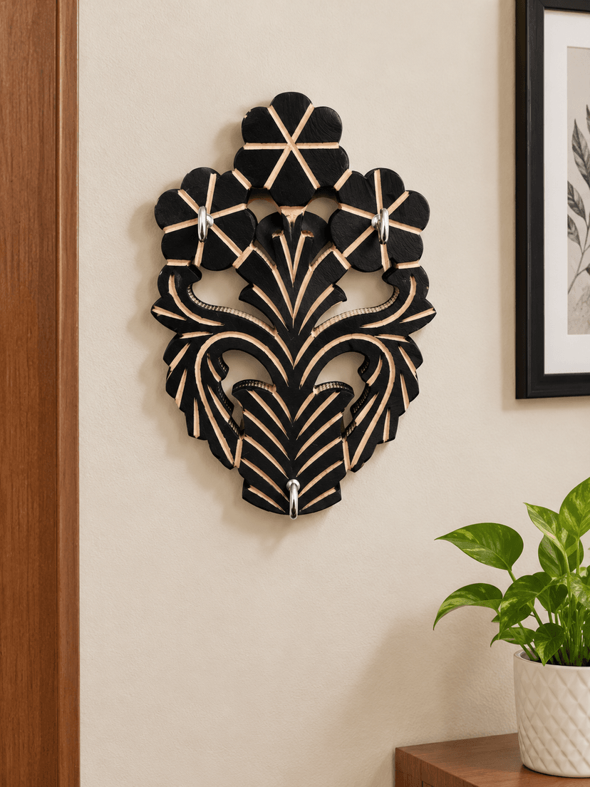 Wooden Key Holder With 3 Hook - Image 1